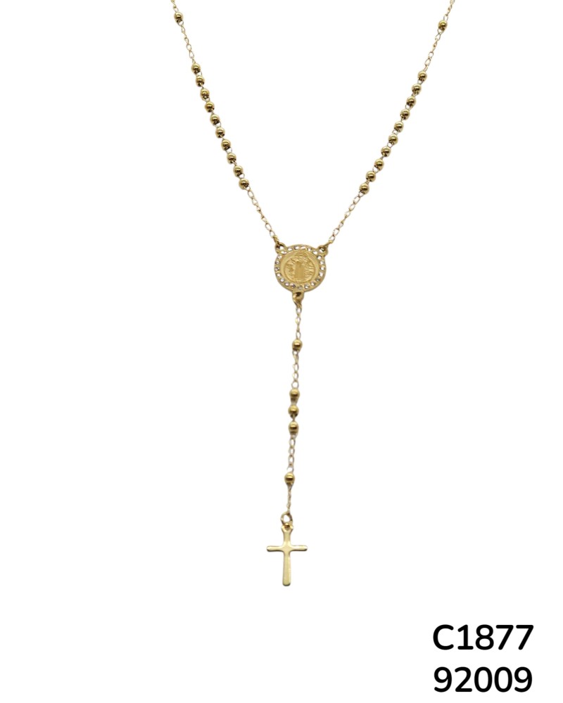 C1877 Rosario con Medallón de San Benito