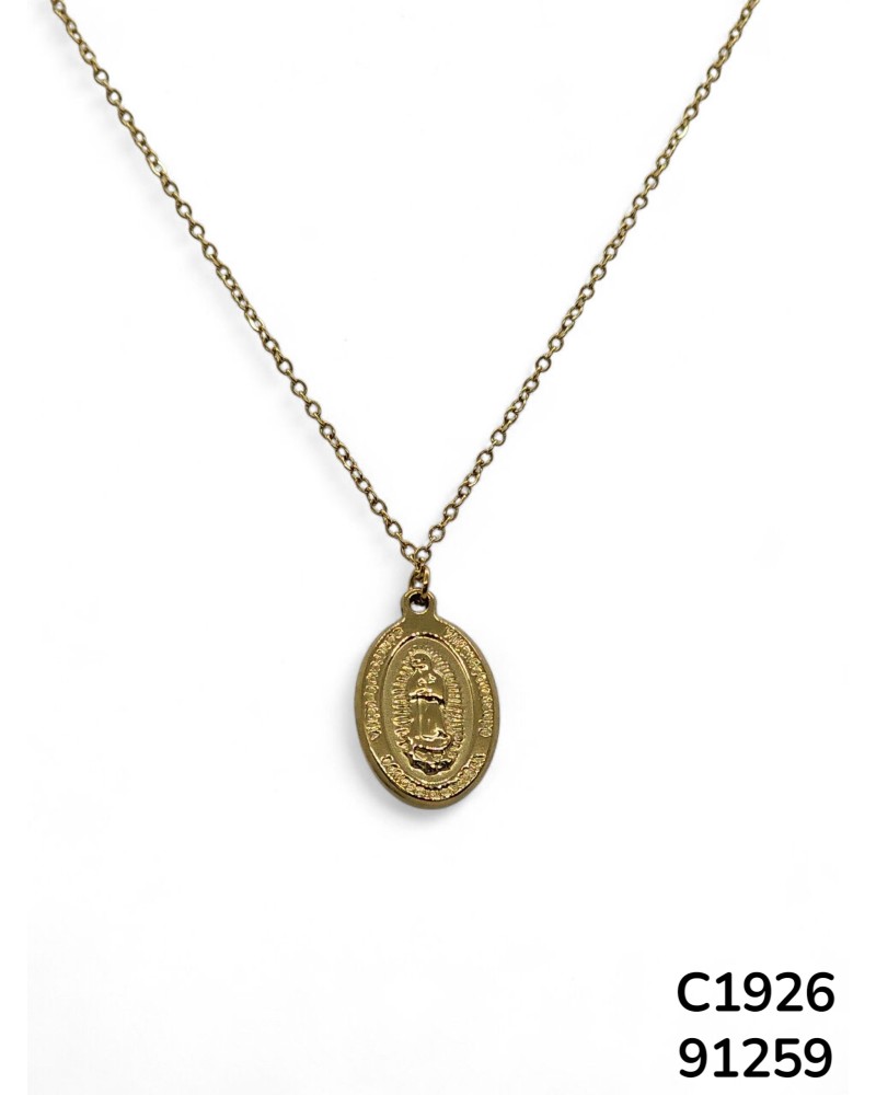 C1926 Cadena con Dijes de la Virgen de Guadalupe