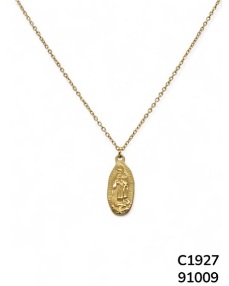 C1927 Cadena con Dijes de la Virgen de Guadalupe