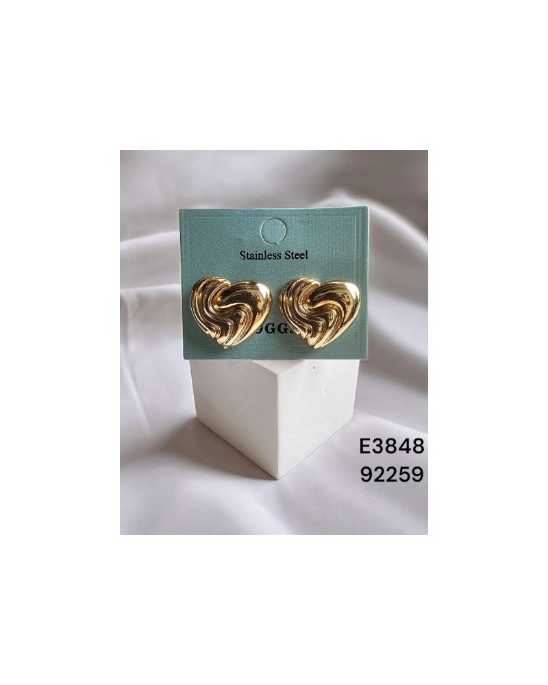 E3848 – Aretes de Corazón con Espiral – Románticos y Modernos E3848 – Aretes de Corazón con Espiral – Románticos y Modernos