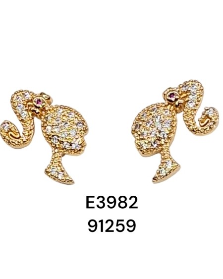 E3982 – Aretes de Rostro Femenino con Cristales – Elegantes y Modernos