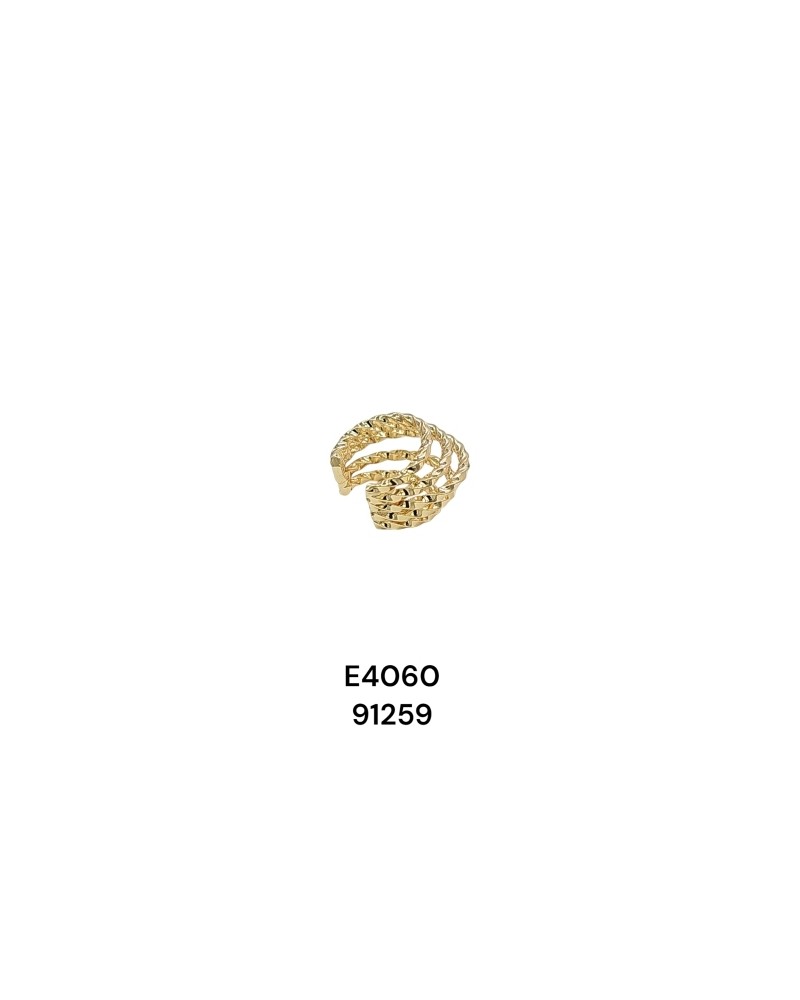 E4060: aretes en espiral, aretes dorados, aretes modernos, joyería llamativa, accesorios de diseño