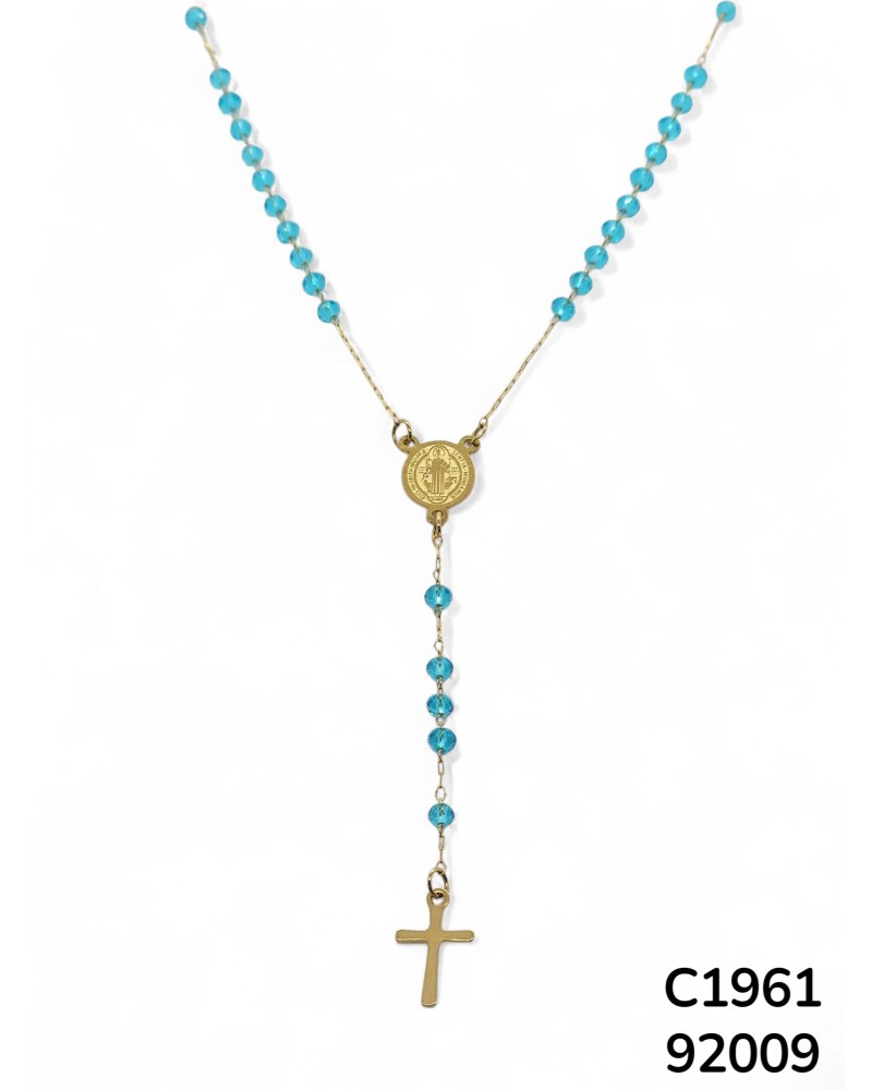 C1961 Rosario de San Benito con cuentas y Cruz