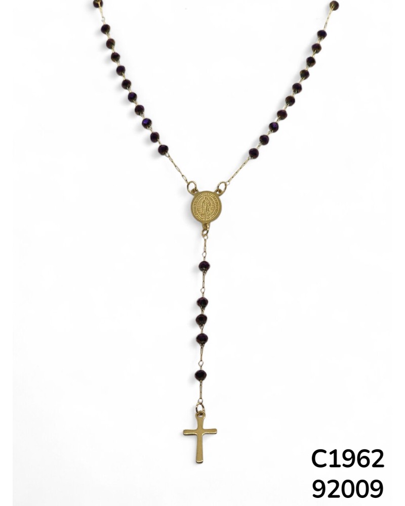 C1962 Rosario de la Virgen de Guadalupe con cuentas