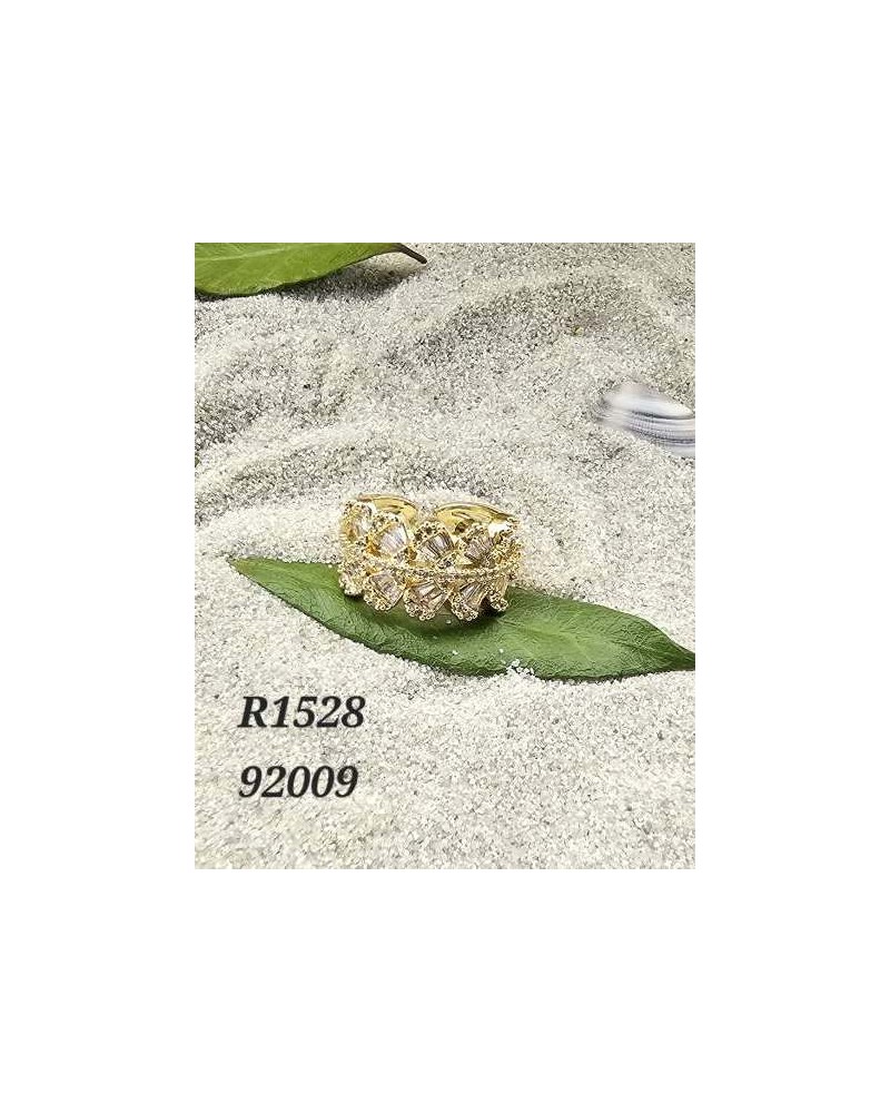 R1528: Anillo Floral con Diamantes | Estilo Femenino y Refinado