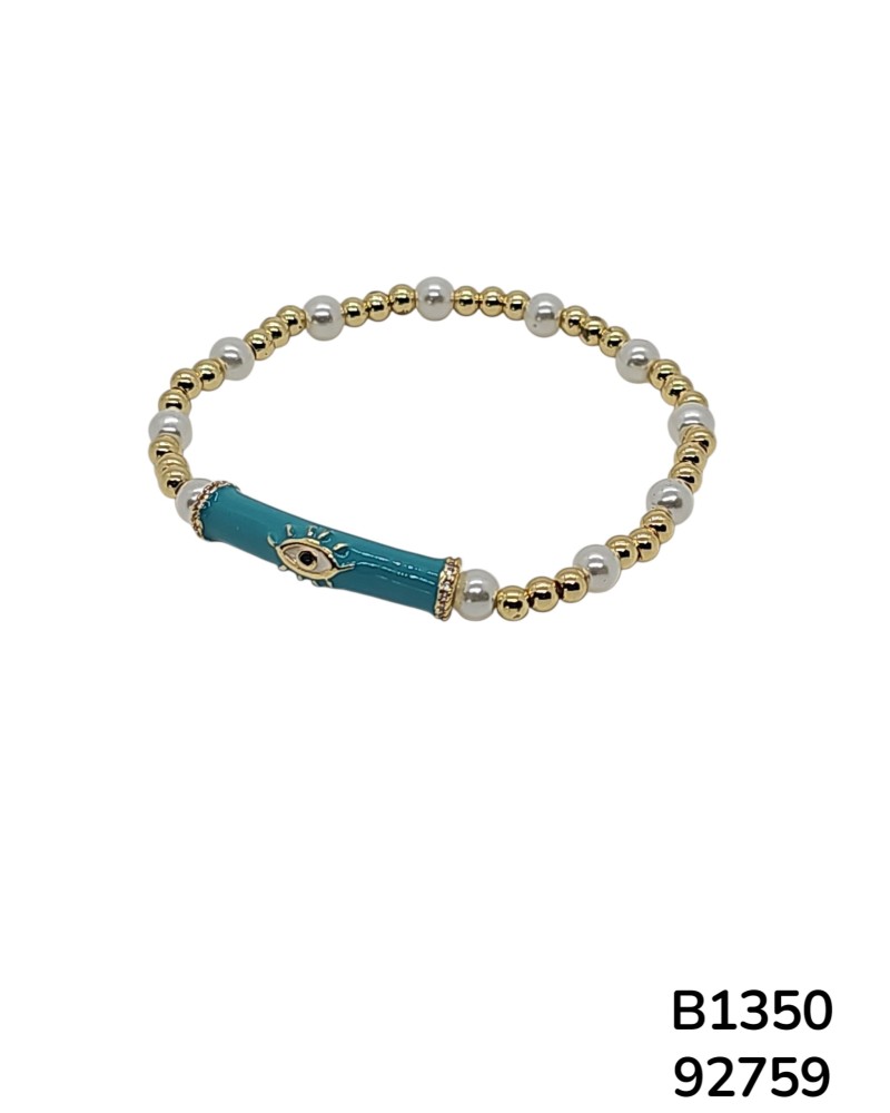 B1350 Pulsera de Cuentas con Ojo Turco