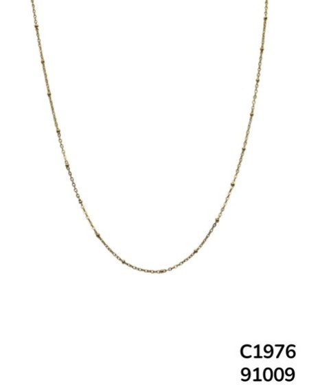C1976 Cadena en Acero Inoxidable Tejido fino Dorado