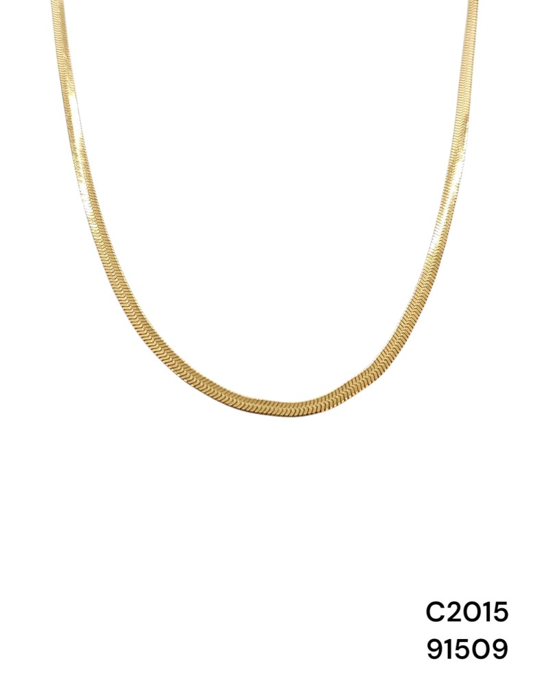 C2015 Cadena dorada tejido plano