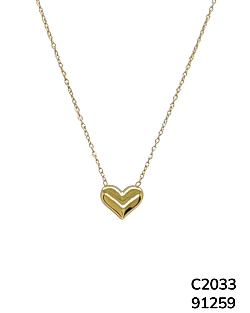 C2033 Cadena dorada con dije de Corazón