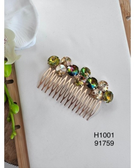 H1001 Peineta con Gemas Brillantes