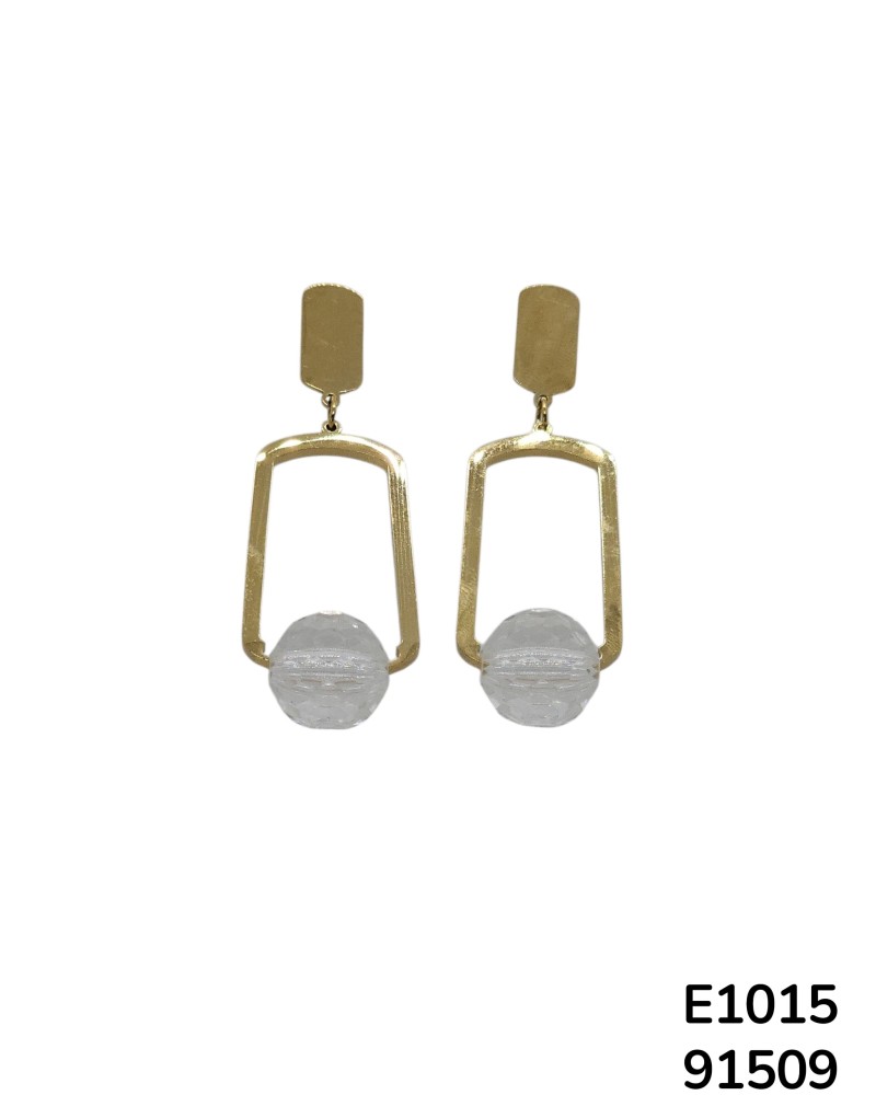 E1015 Aretes de Caballito de Mar Dorados