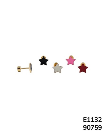 E1132 Aretes de Estrella Divertidos para Niñas