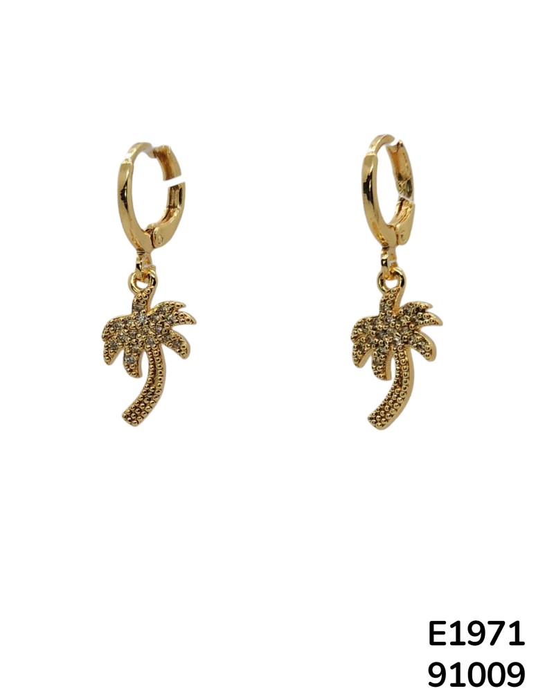 E1971 Aretes de Palma Dorada