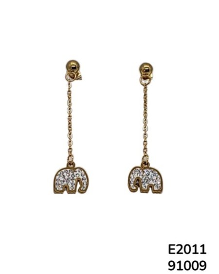 E2011 Aretes Colgantes de Elefante