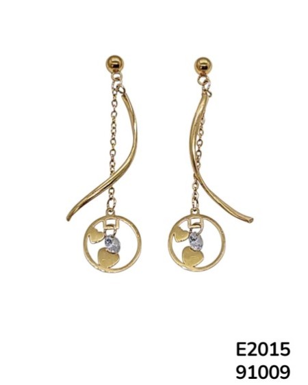 E2015 Aretes con Diseño Moderno Retorcido