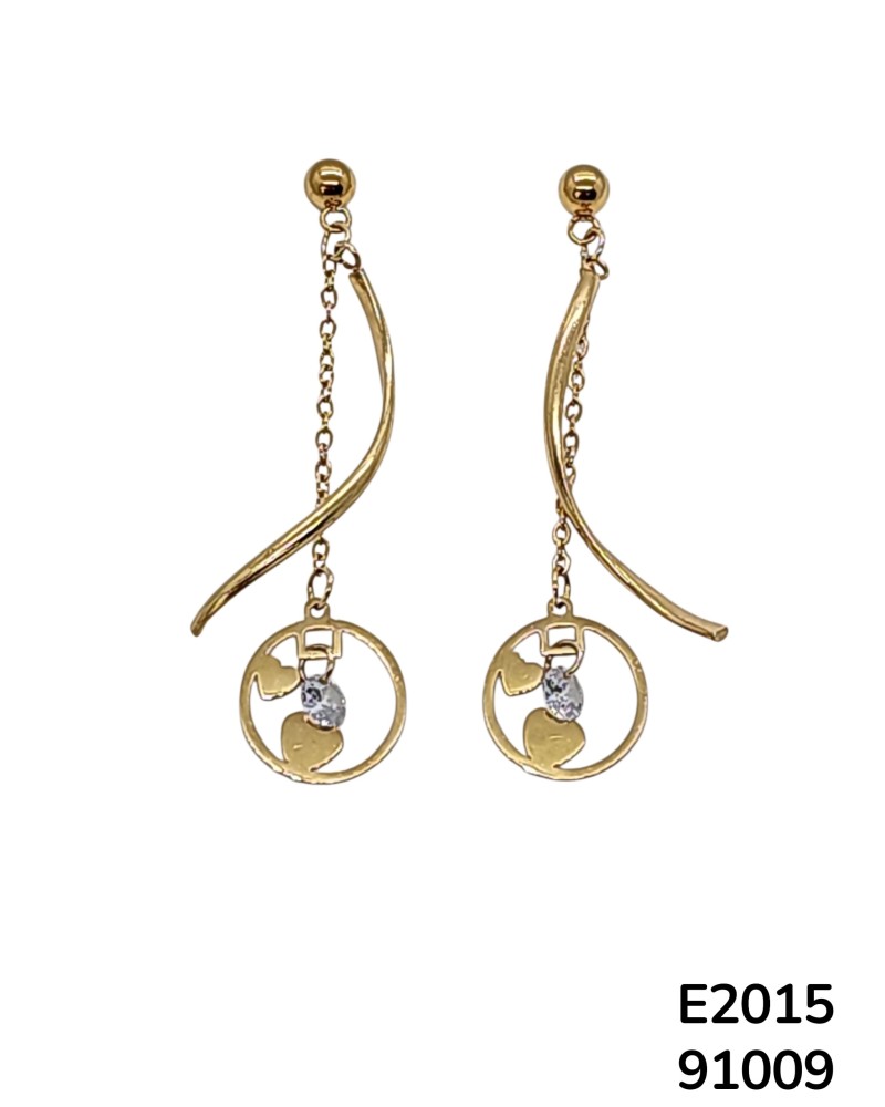 E2015 Aretes con Diseño Moderno Retorcido