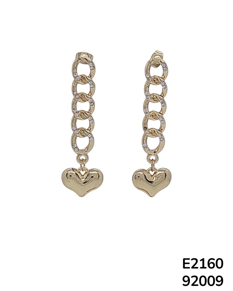 E2160 Aretes de Corazones Vinculados Colgantes