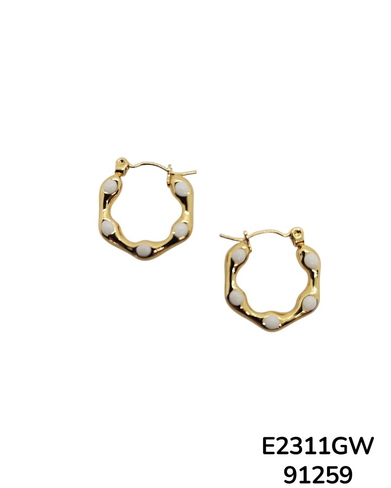 E2311 - Aretes de Aro Hexagonal