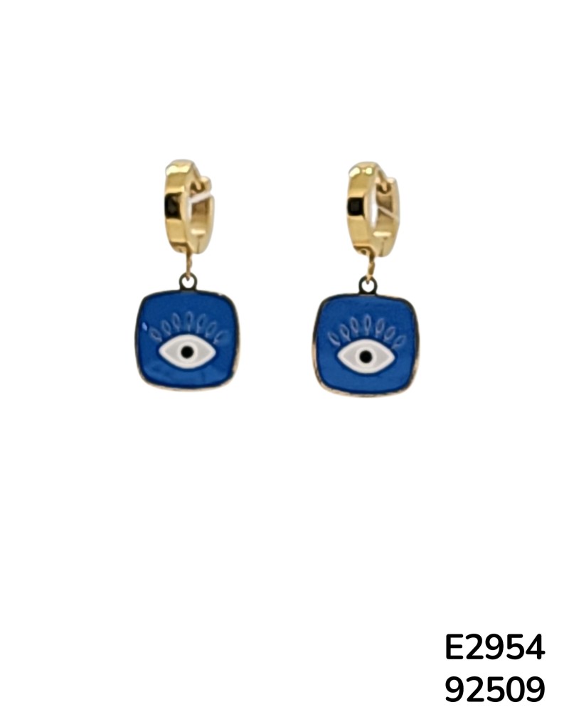 E2954 - Aretes de Amuleto con Ojo Turco