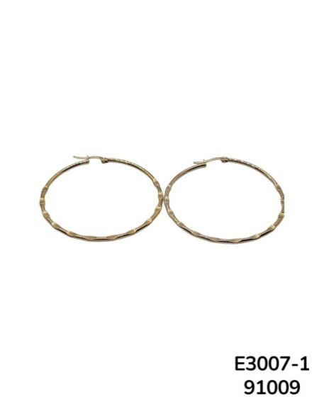 E3007-1: Aros medianos dorados con textura refinada