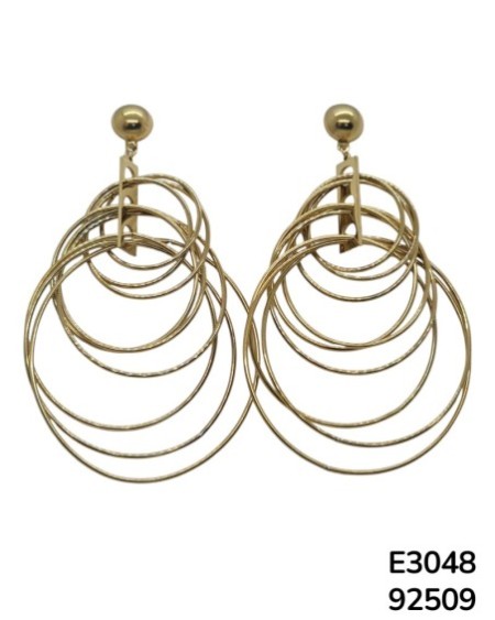 E3048 Aretes llamativos de múltiples aros
