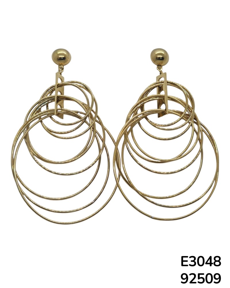 E3048 Aretes llamativos de múltiples aros