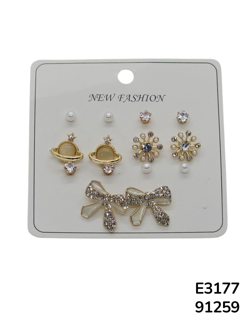 E3177 Set de aretes tipo stud surtidos