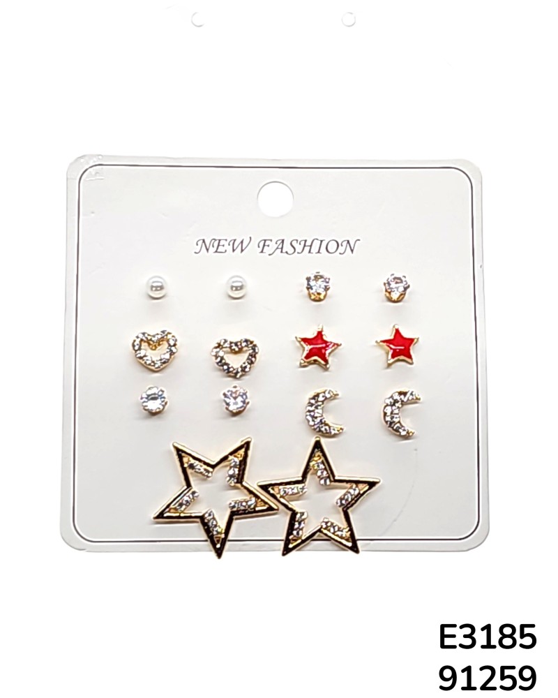 E3185 Set de aretes con estrellas