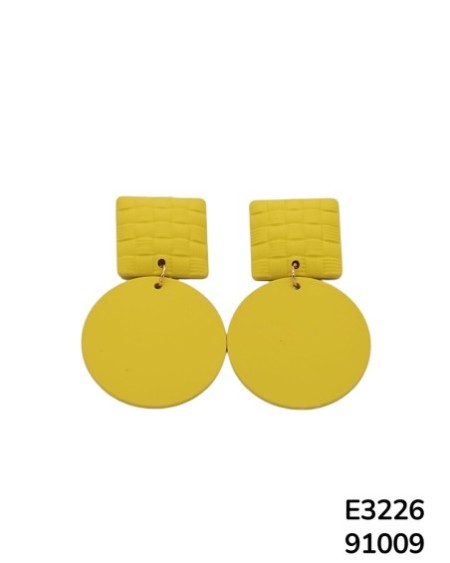 E3226 Aretes llamativos de color y figuras geometricas