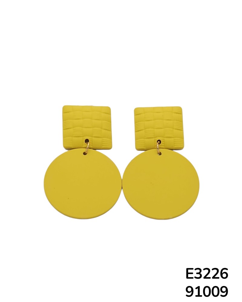 E3226 Aretes llamativos de color y figuras geometricas