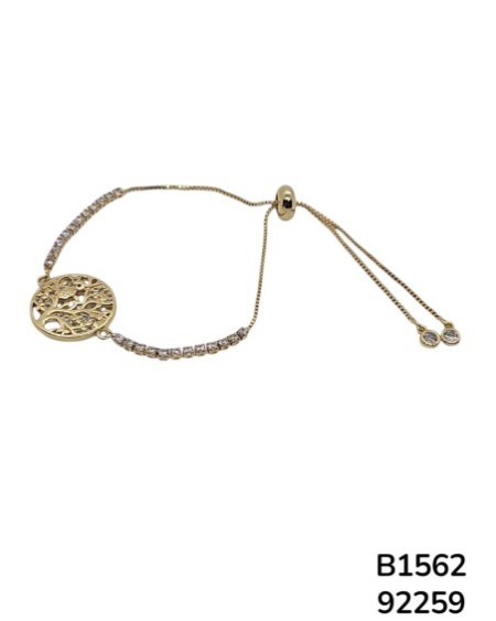 B1562 Pulsera Dorada Árbol de la Vida