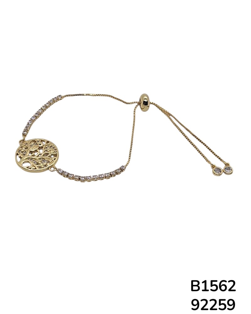 B1562 Pulsera Dorada Árbol de la Vida