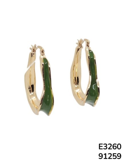 E3260 Aretes de aro abstractos