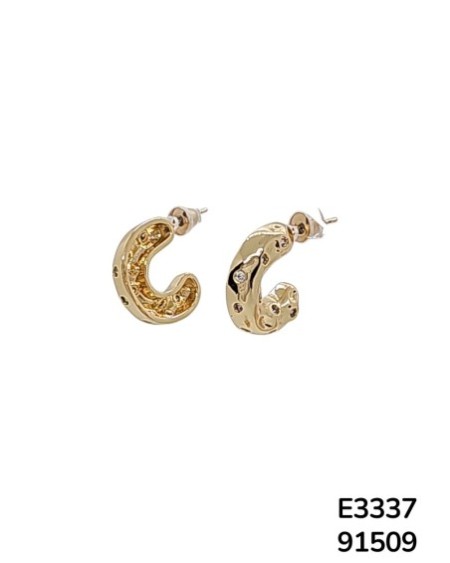 E3337 Aretes de aro con tachuelas llamativos