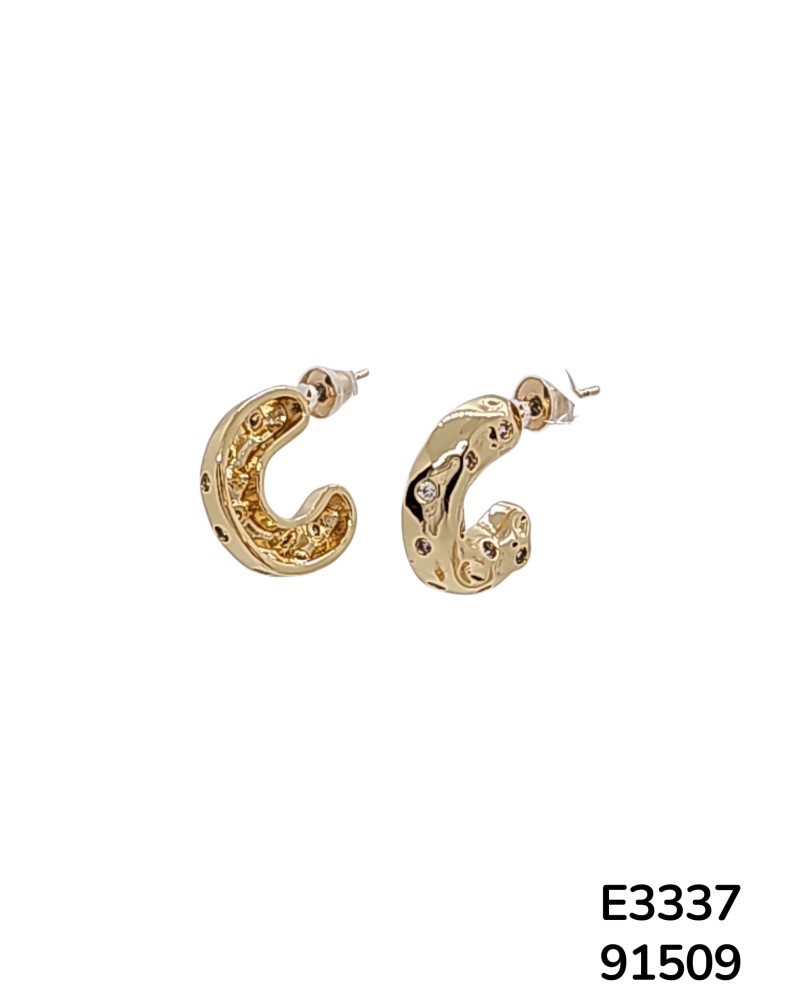 E3337 Aretes de aro con tachuelas llamativos