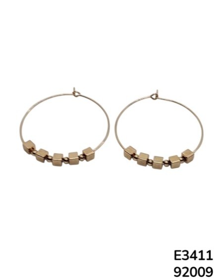 E3411 – Aretes Aro Geométrico