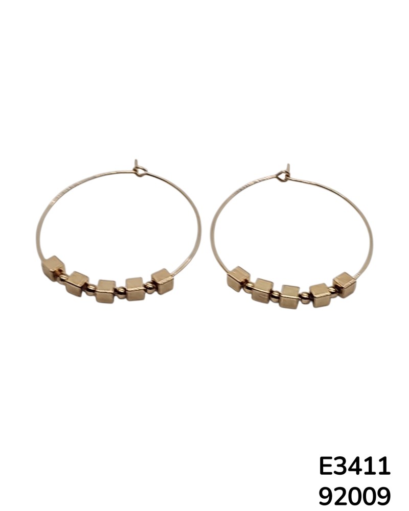 E3411 – Aretes Aro Geométrico