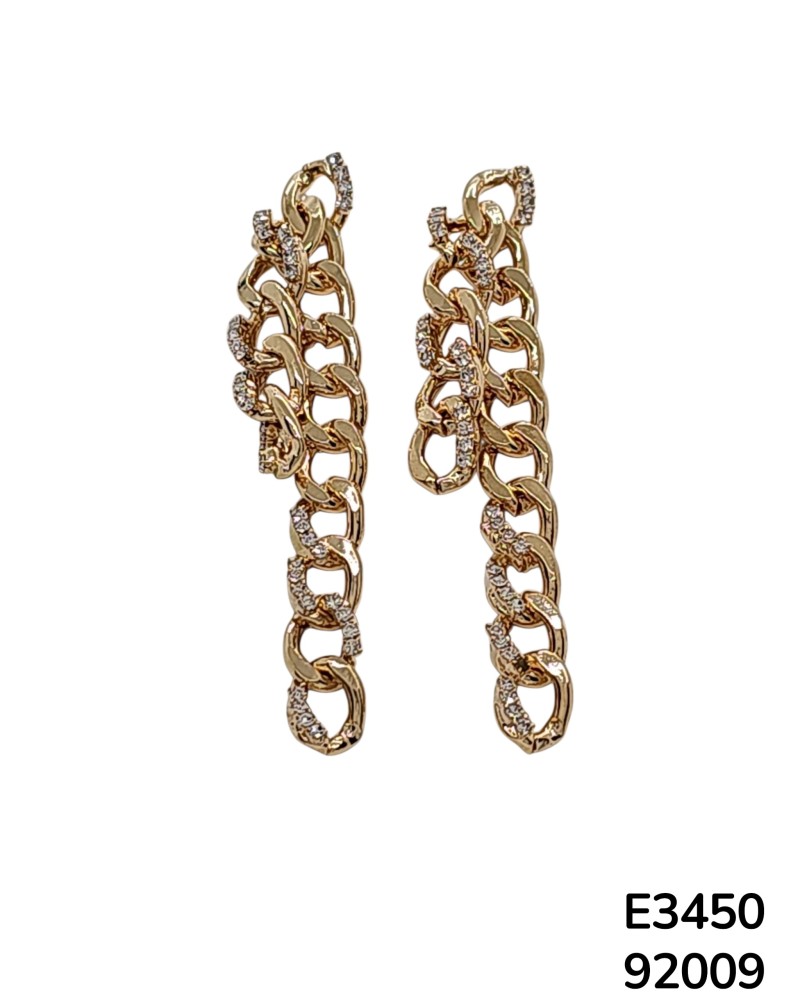 E3450 – Aretes Colgantes de Cadena