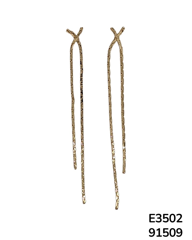 E3502 – Aretes Largos con Cadenas Colgantes