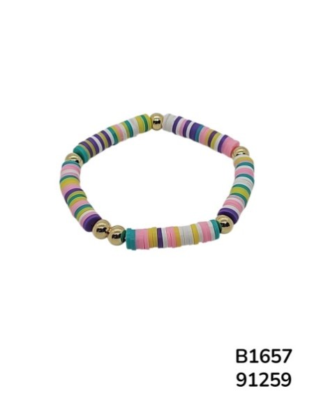 B1657 Pulsera con Discos Coloridos