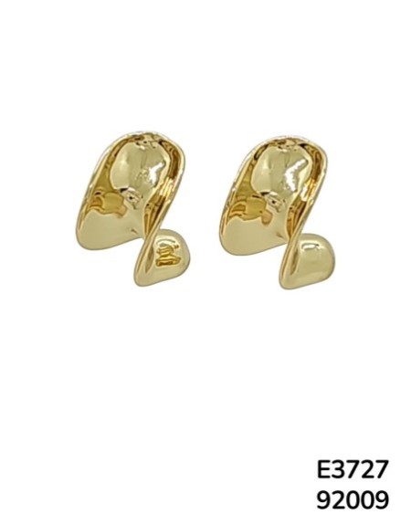 E3727 – Aretes Dorados Esculturales