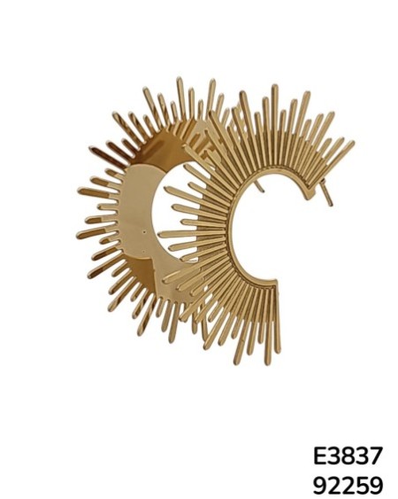 E3837 – Aretes Declaración en Forma de Rayo de Sol