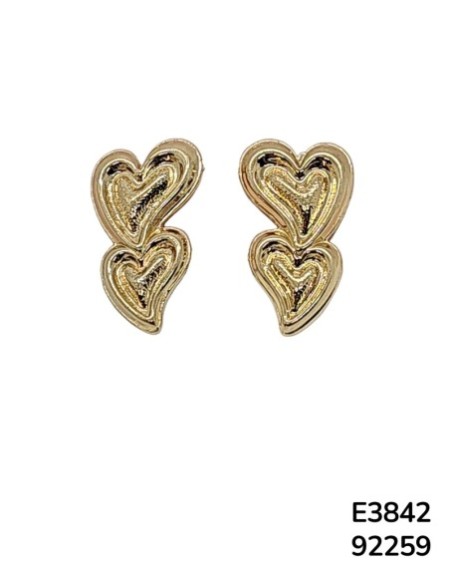 E3842 – Aretes de Doble Corazón