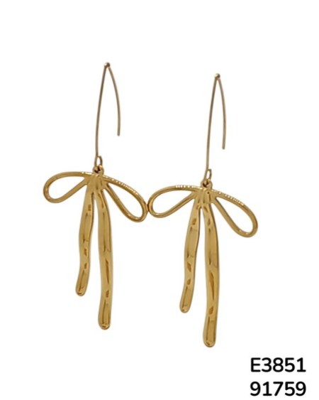 E3851 – Aretes Colgantes con Diseño de Cinta
