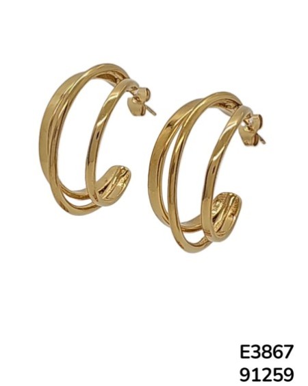 E3867 – Aretes Aro Triple