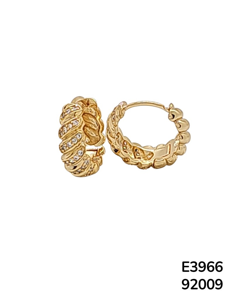 E3969 –  Aros con diseño y cristales brillantes