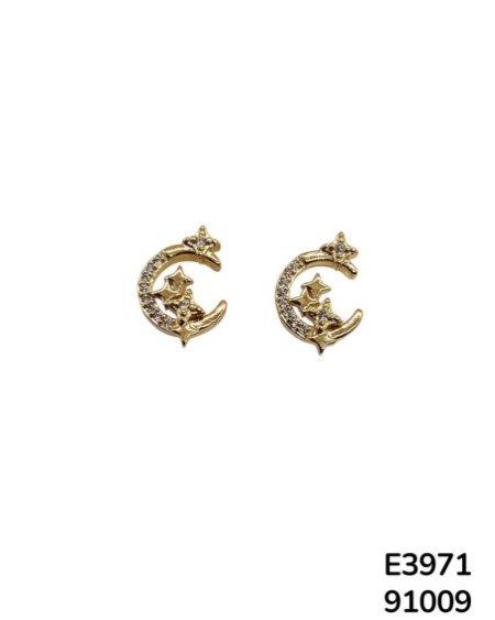 E3971 – Aretes de Luna y Estrellas