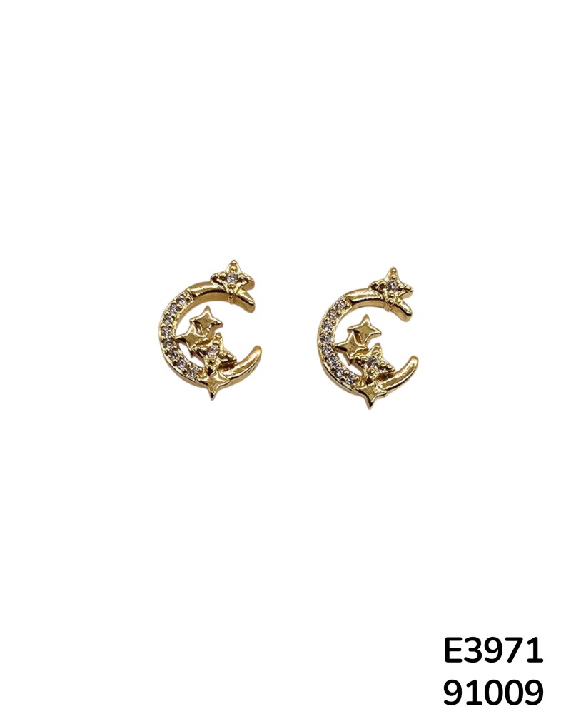 E3971 – Aretes de Luna y Estrellas