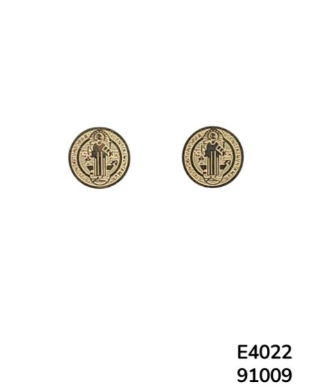 E4022 - Aretes de Medalla de San Benito