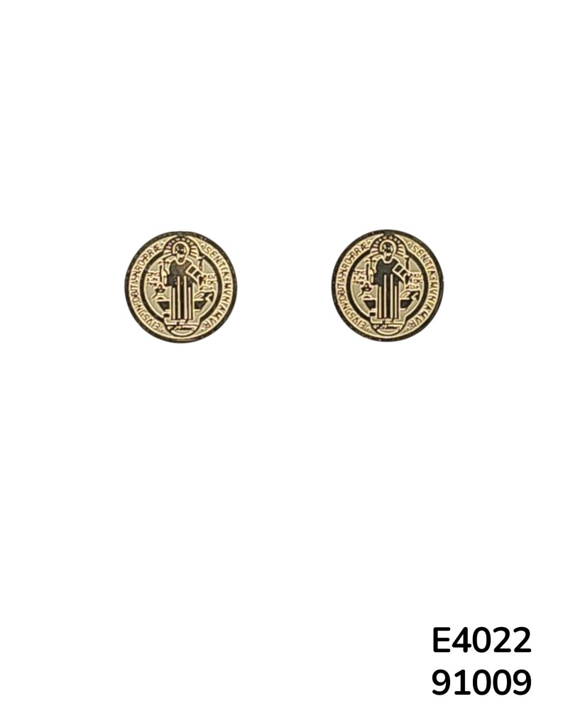 E4022 - Aretes de Medalla de San Benito